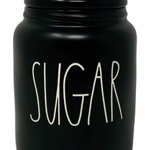 Rae Dunn Sugar Canister, Black, 6-Inch